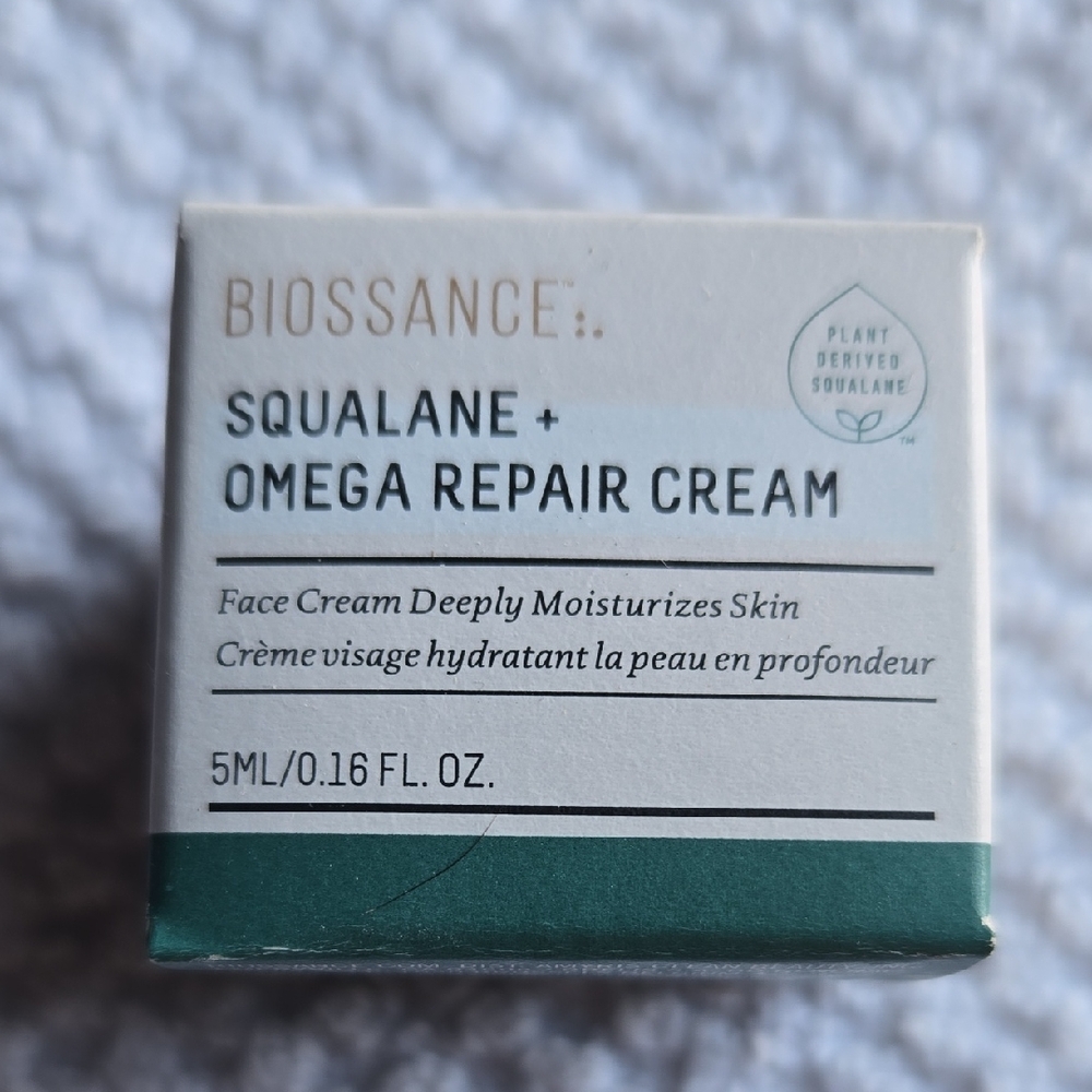 Biossance Squalane + Omega Repair Cream - White and Green Packaging